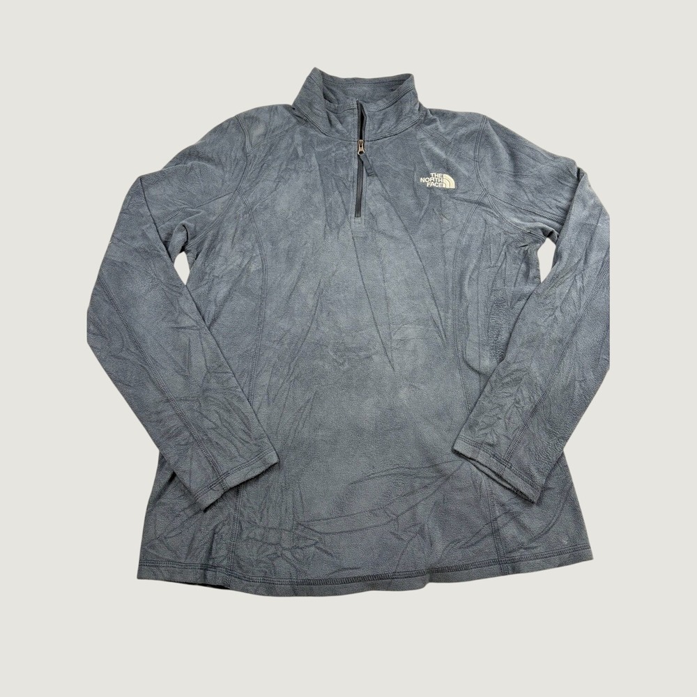 The‎ North Face 1/4 Zip Microfleece Pullover Jacket Shady Blue M